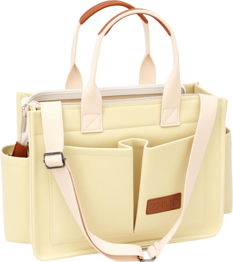 ZHMO Canvas Tote Bag for Women,Women's Bags Crossbody Bags Work Laptop Tote Bag Large Handbags Purse for Travel Nurse Teacher - Image 1